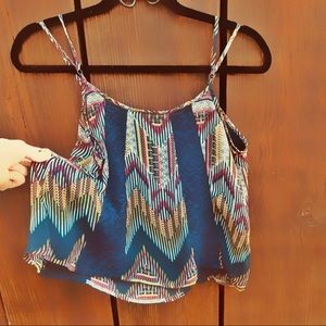 Love Fire Aztec Tank Cami w/ Adj Straps Sz Medium